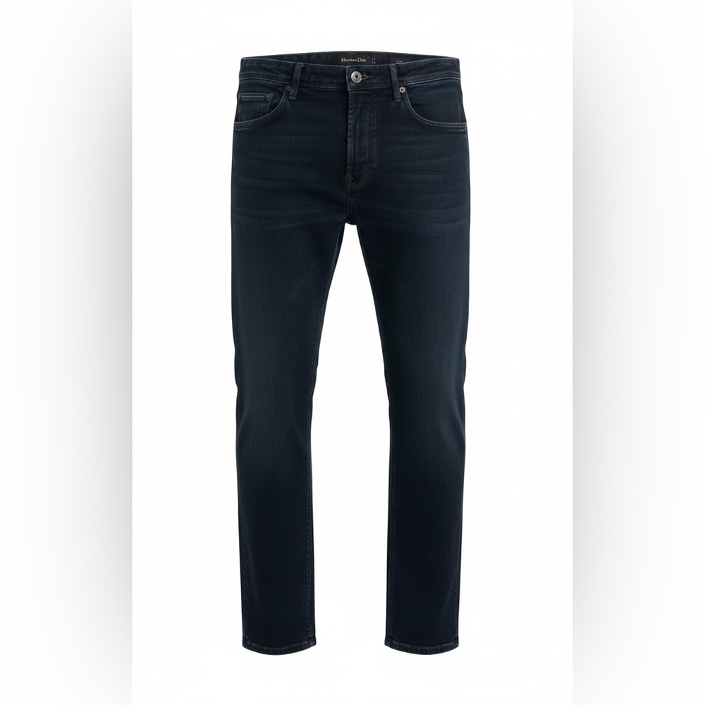 Massimo Dutti Men's Deep Navy Slim Straight Jeans